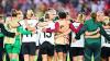 Frauen-Nationalteam mit Bundestrainer Christian Wück (M.) fordern Frankreich