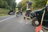 Unfall am Riementaler Berg zwischen Wiesenfeld und Karlburg.