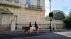 Kein ungewöhnliches Bild in London: Reiterinnen auf dem Fahrradweg. Kein ungewöhnliches Bild in London: Reiterinnen auf dem Fahrradweg.