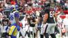 In der Pre-Season bekam der ehemalige Comets-Spieler Kilian Zierer (rechts) die Gelegenheit, sich bei den Atlanta Falcons und den Cleveland Browns zu präsentieren. Allerdings schaffte der 25-Jährige nicht den Sprung in den 53-Mann-Kader der Browns. Das Bild zeigt Zierer im Trikot der Houston Texans, für die er im Jahr 2024 in der Saisonvorbereitung auflief.