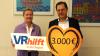 Christiane Michal-Zaiser (Kuratoriumsvorsitzende der Stiftung Schweinfurt hilft Schweinfurt) und Frank Hefner (stellvertretender Vorstandsvorsitzender der VR-Bank Main-Rhön). 