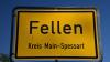 Das Ortsschild von Fellen. 