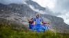 Peter Salzmann nach seinem Weltrekord-Wingsuit-Base-Jump. Peter Salzmann nach seinem Weltrekord-Wingsuit-Base-Jump.