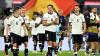 Pure Erleichterung: Nach dem Spiel gab es für die deutschen Spieler um Kapitän Joshua Kimmich (l) und Leon Goretzka (M) doch noch Applaus. Pure Erleichterung: Nach dem Spiel gab es für die deutschen Spieler um Kapitän Joshua Kimmich (l) und Leon Goretzka (M) doch noch Applaus.