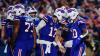 Quarterback Josh Allen (Mitte) führte die Bills zum dritten Sieg im dritten Saisonspiel.
