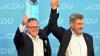 Mario Voigt und Markus Söder frotzeln über ein Bratwurst-Wettessen. (Archiv)