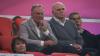 Karl-Heinz Rummenigge (l) und Uli Hoeneß auf der Tribüne der Allianz Arena. Karl-Heinz Rummenigge (l) und Uli Hoeneß auf der Tribüne der Allianz Arena.