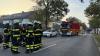 Feuerwehrleute im Münchner Stadteil Lerchenau.
