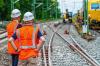 Gefährlicher Job: Gleisarbeiten am Schienennetz der Deutschen Bahn. Hier ist zuletzt zwischen Bamberg und Schweinfurt ein Arbeiter vom Zug erfasst worden und ums Leben gekommen. 