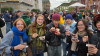Pudding mit Gabeln am 3. Oktober in Karlsruhe.