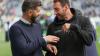 Trainer Miron Muslic (FC Schalke 04, l) und Trainer Mitch Kniat (Arminia Bielefeld, r).
