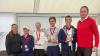 Auf dem Foto (von links): Theresa de Bochdanovits, Minyeong Han (Vize-Clubmeisterin Jugend), Emilia Holl (Clubmeisterin Jugend), Maximilian Miller (Clubmeister Jugend), William Pearman (Vize-Clubmeister Jugend), Marcus Traut (Vize-Präsident Jugend).