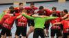 Ausgelassener Jubel bei den Handballern des FC Bad Brückenau, die nach über einem Jahr mal wieder ein Punktspiel gewannen.