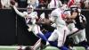 Bills-Quarterback Josh Allen (Nr. 17) war gegen die Falcons permanent unter Druck.