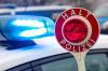 Polizeikontrolle nach Wendemanöver auf B12 bei Kaufbeuren. 