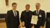Auf dem Bild Domkapellmeister Alexander Rüth, Ehrenmitglied Clemens Bieber und der Vorsitzende des Dommusikvereins Dr. Matthias Wagner.