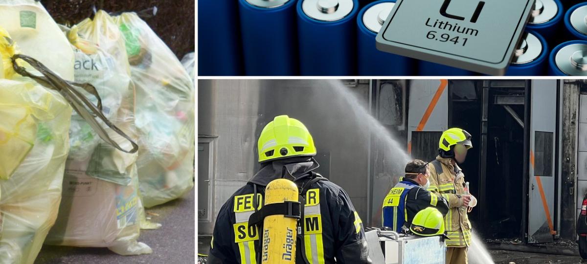 Akku in den Gelben Sack geworfen? Polizei ermittelt nach Großbrand wegen fahrlässiger Brandstiftung
