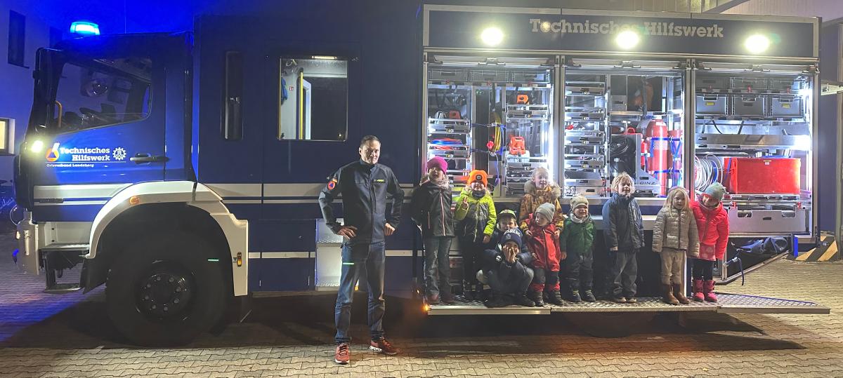 Familienoase besucht das THW in Landsberg