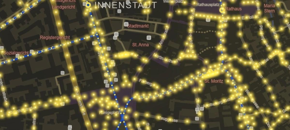 Mehr Sicherheitsgefühl: Wo Augsburg wie hell beleuchtet ist