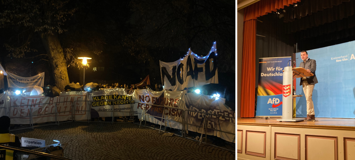 200 Demonstranten und aufgeladene Stimmung: AfD verursacht Unruhe in Weißenhorn