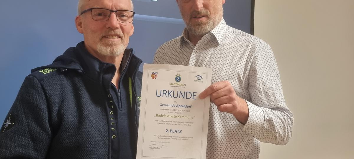Apfeldorf ist eine besonders radelaktive Kommune