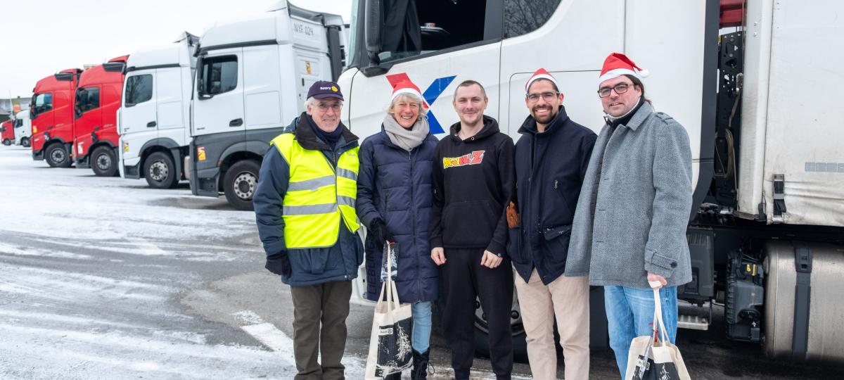 Weihnachtsbescherung für Lkw-Fahrer und -fahrerinnen