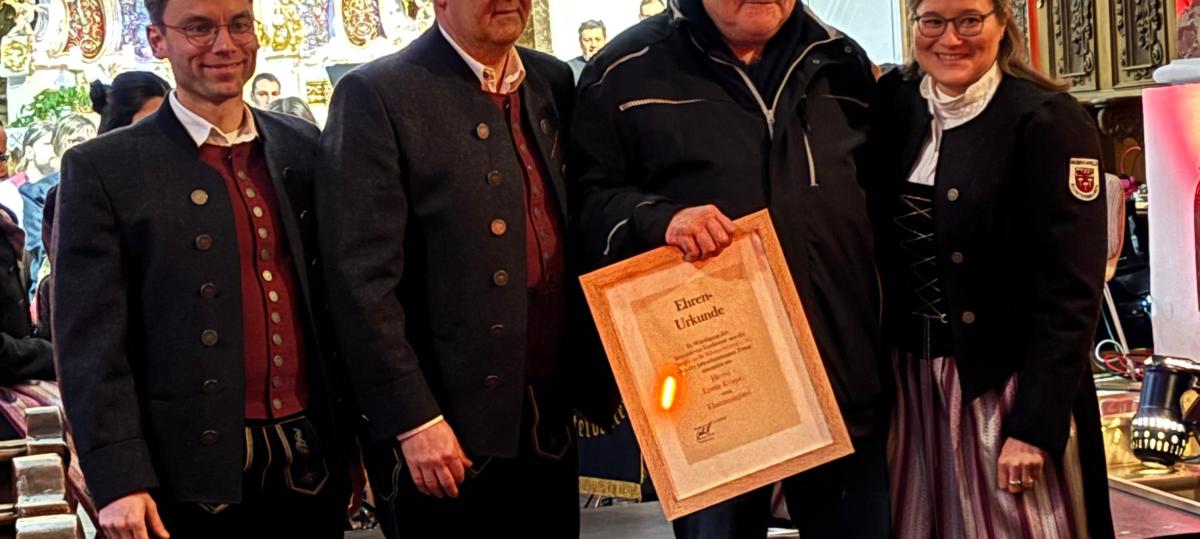 Erwin Körper Ehrenmitglied der Musikkapelle Klosterbeuren