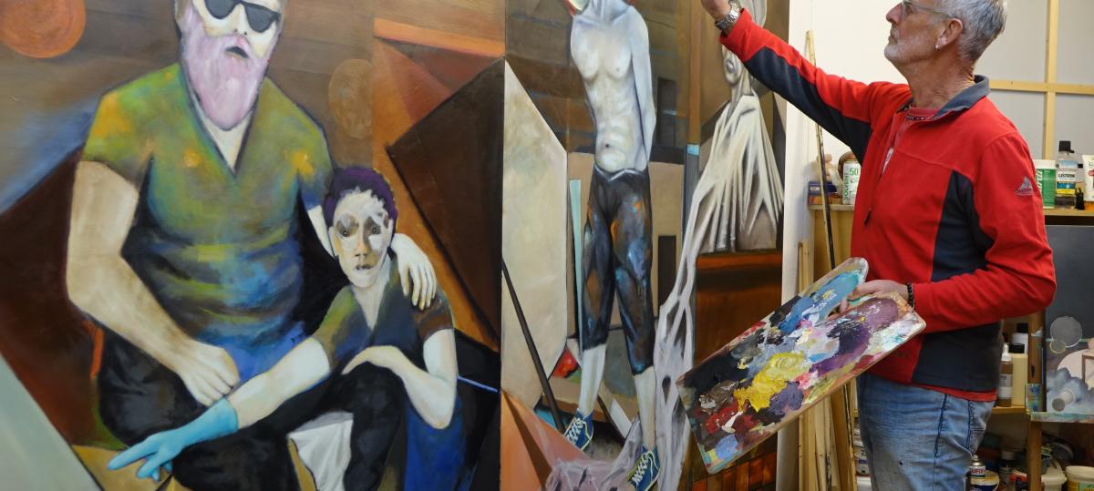 „Ich male mit dem Herzen“: Worauf es Klaus Lambacher in seinen Bildern ankommt