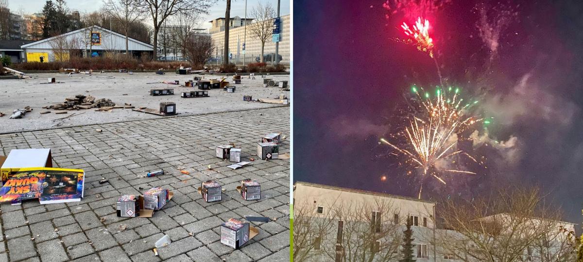 Bilanz der Silvesternacht in Augsburg: Hohe Feinstaubwerte und sehr viel Müll