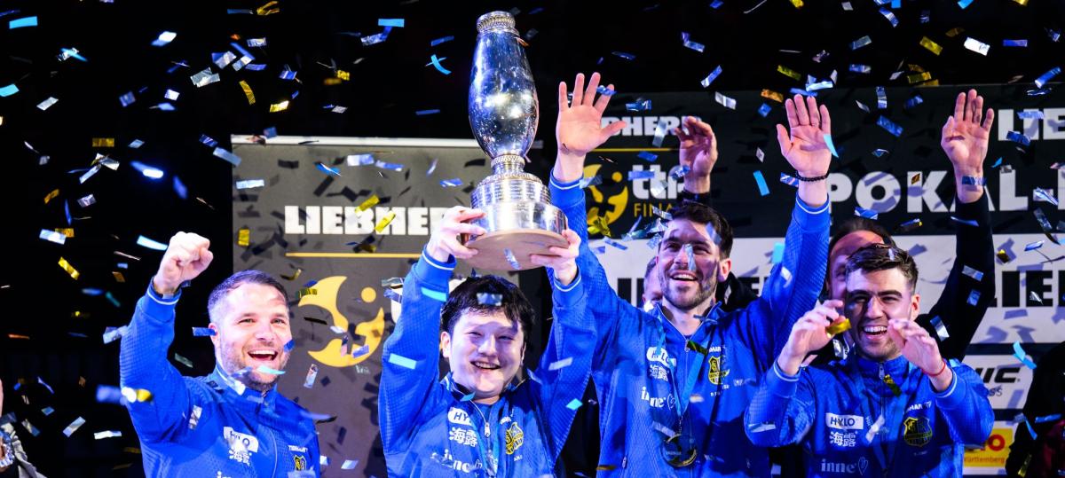 Der Olympiasieger feiert seinen ersten Titel in Deutschland