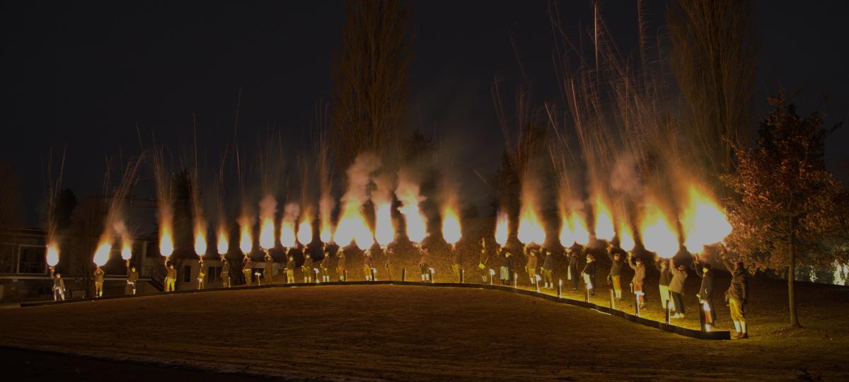 Neujahrsböllern im Kempflegarten