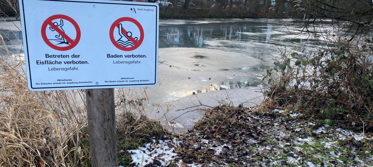 Winter, Kälte, Eis: Warum die Stadt Augsburg den Kuhsee nicht freigibt