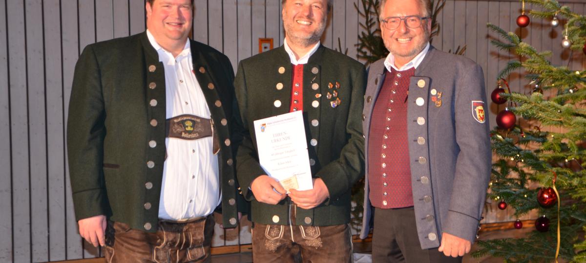 Auszeichnung für 40 Jahre  Musizieren