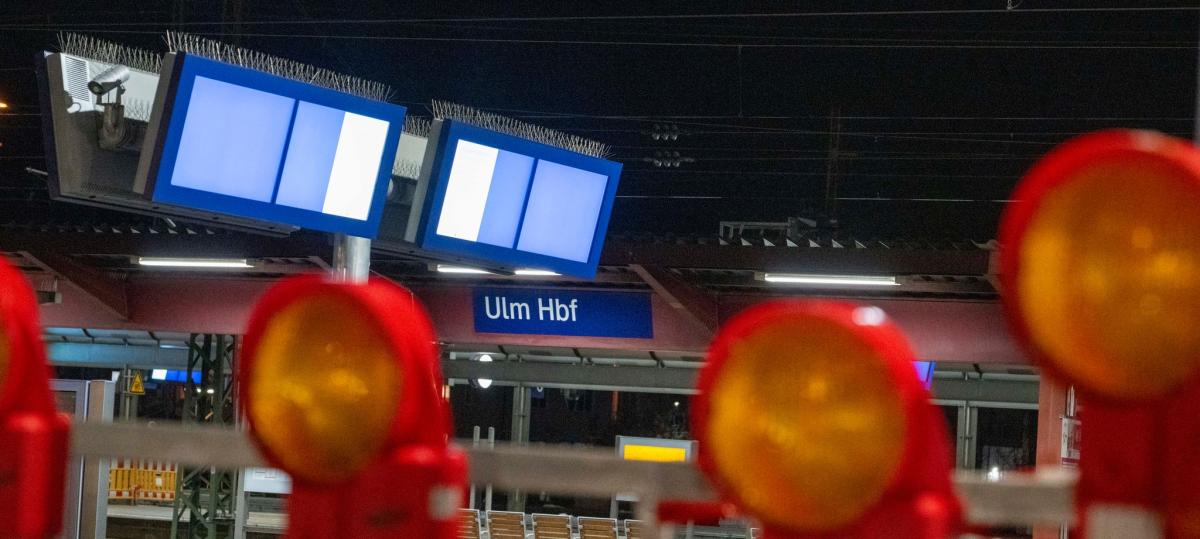 Zugausfälle am Ulmer Hauptbahnhof wegen Störung mit unbekannter Dauer