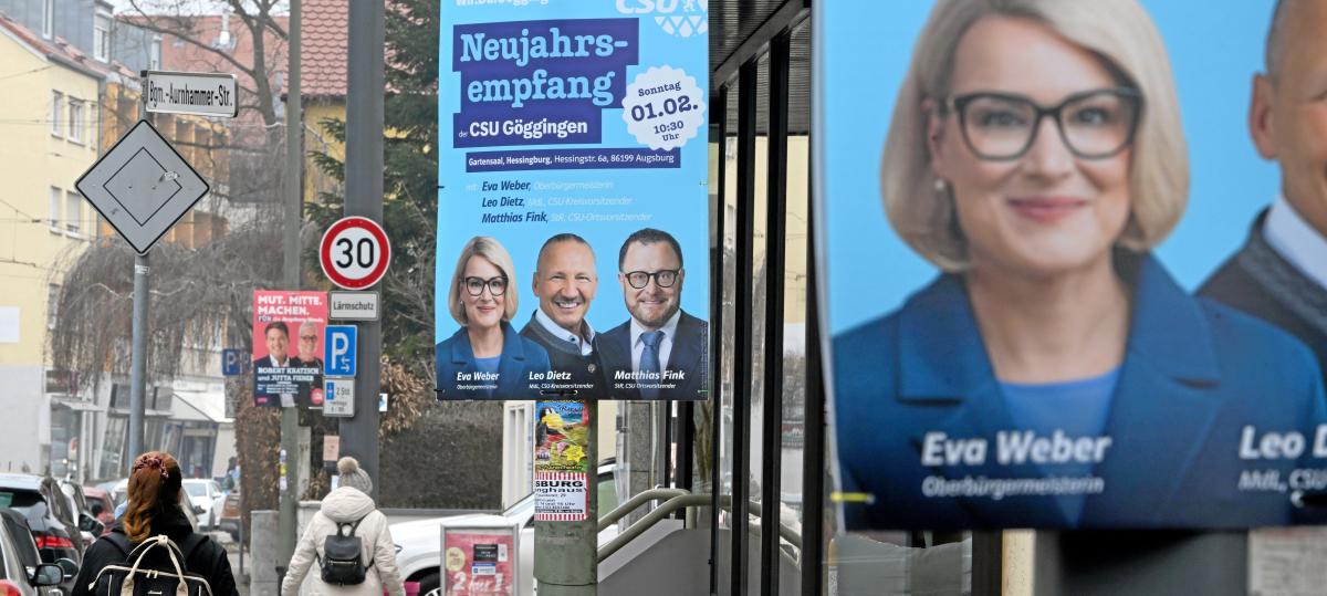 So läuft das Rennen um die besten Plätze für Wahlplakate in Augsburg