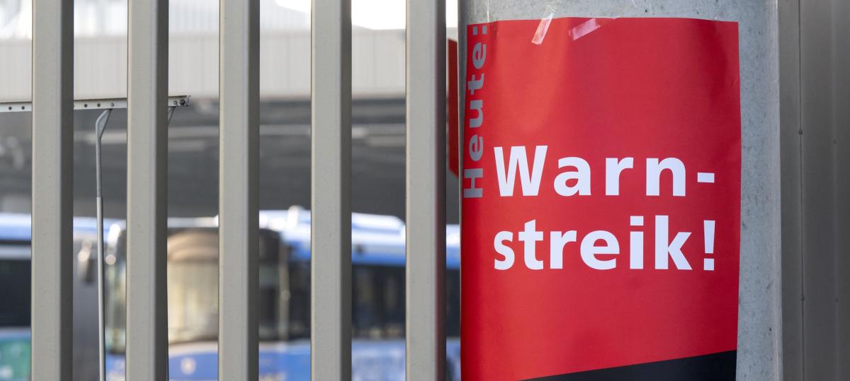 Warnstreiks in Bayerns Nahverkehr am Montag