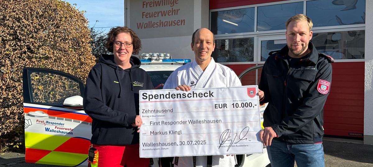 Der Kampfsportler Markus Klingl unterstützt den First Responder Walleshausen