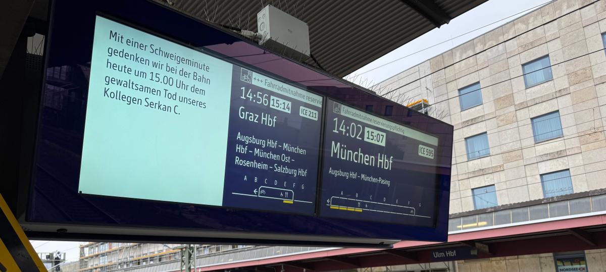 Schweigeminute nach tödlichem Angriff auf Bahn-Mitarbeiter: „Nimmt uns alle sehr mit“
