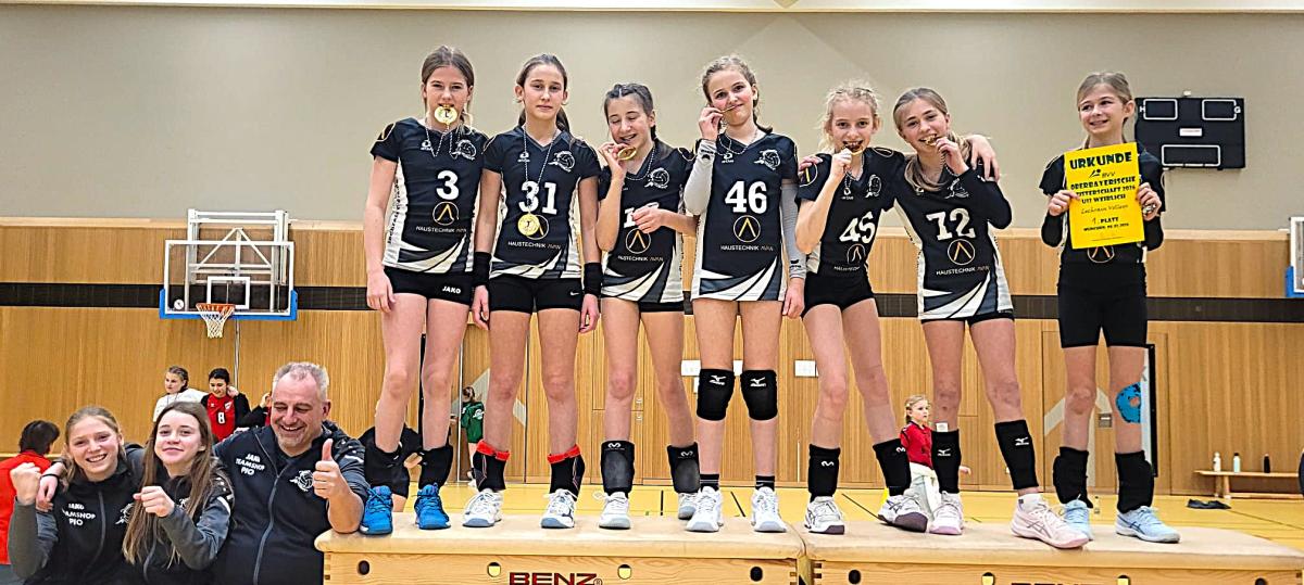 U12-Volleyball-Mädchen der Lechrain Volleys sind oberbayerischer Meister