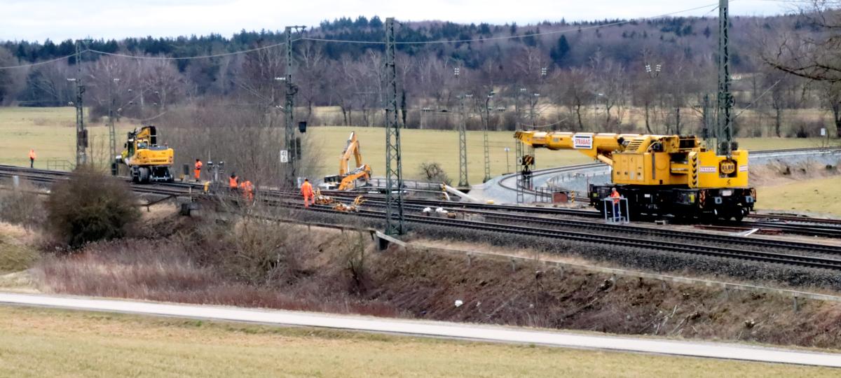 Weichensanierung am Bahnhof Geltendorf hat begonnen