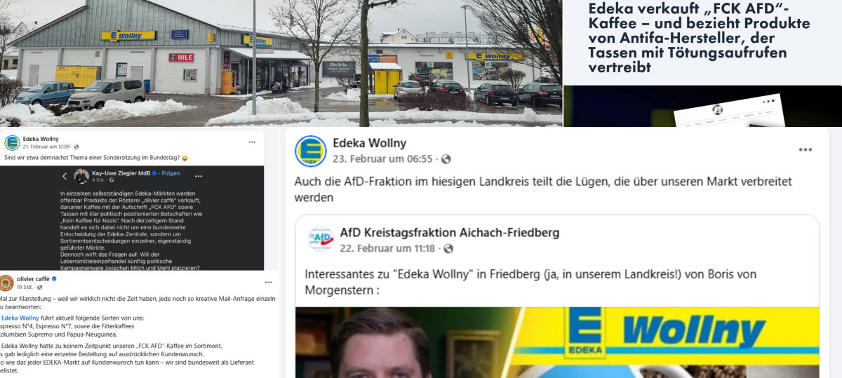 Morddrohungen wegen „FCK AFD“-Kaffee: Friedberger Edeka erlebt Shitstorm