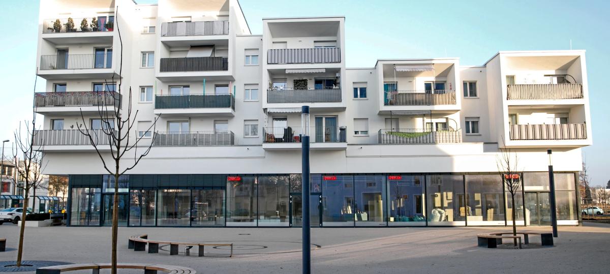 Verwirrung um NKD und Ihle in einem Vorzeigebau der Augsburger Wohnbaugruppe