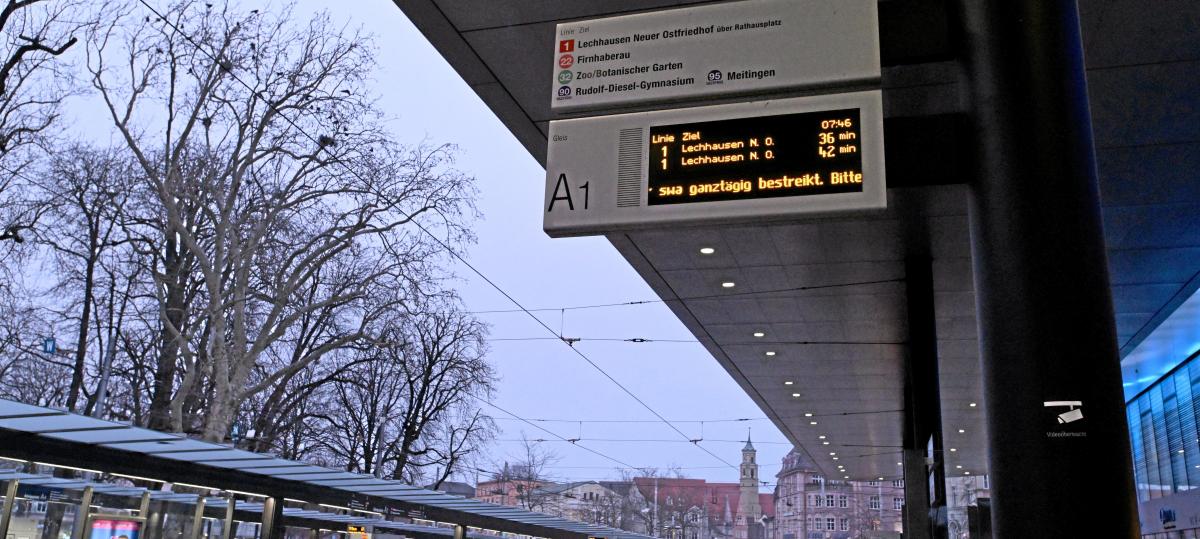Streik im Nahverkehr: Am Donnerstag stehen Busse und Straßenbahnen erneut
