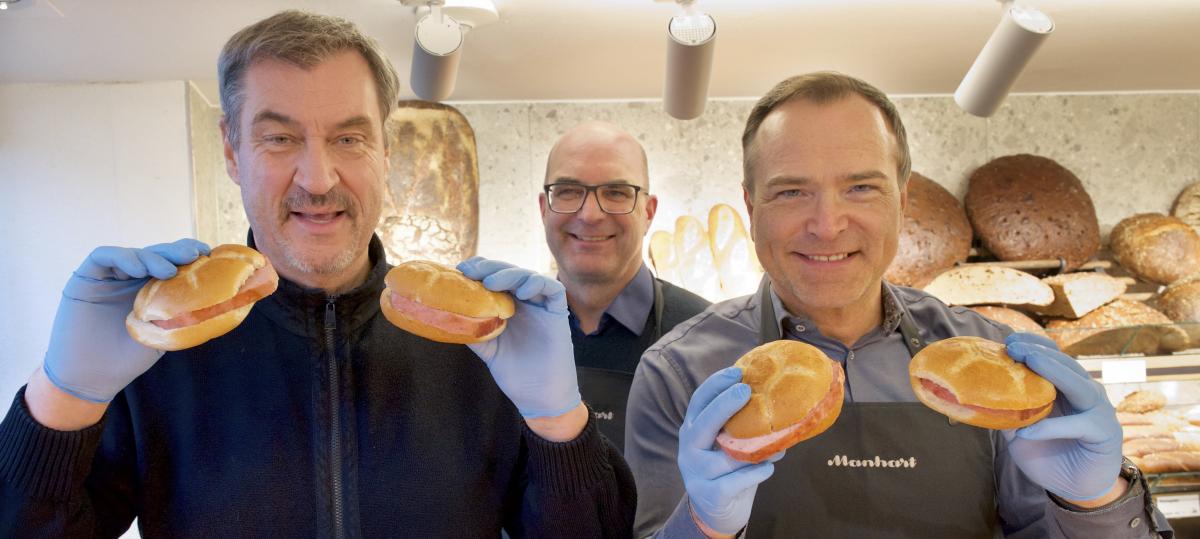 Söder in Landsberg: Bayerns „König“ verteilt Leberkässemmeln
