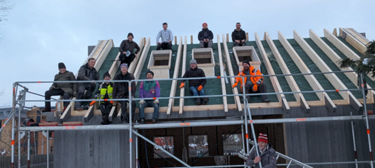 Ein Raum für die Dorfgemeinschaft: Das „Holzhäusl“ nimmt Gestalt an