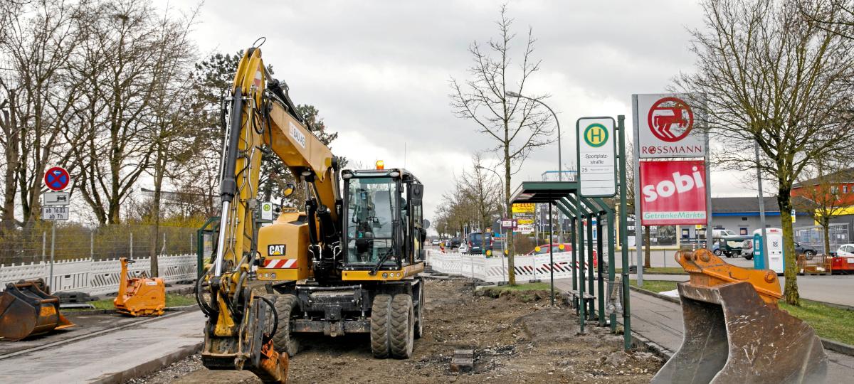 Der Umbau läuft: Haunstetten erhält mehr barrierefreie Bushaltestellen