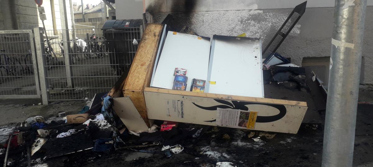 Der Tauschschrank Rechts der Wertach wurde abgefackelt