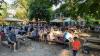 Der "Riegele"-Biergarten unweit des Augsburger Hauptbahnhofs.