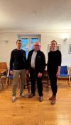 Die Gemeinderäte Stefan Graf (links), Georg Urban und Nicole Kuch (rechts) wurde kürzlich aus dem Haunsheimer Rathaus verabschiedet. Auch nicht mehr im Rat ist künftig Christian Hansen, der beim Termin entschuldigt war.