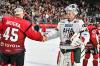 Bisher Gegner, künftige Mannschaftskollegen: Tobias Ancicka (links, noch im Trikot der Kölner Haie) und Peyton Jones von den Augsburger Panthern.